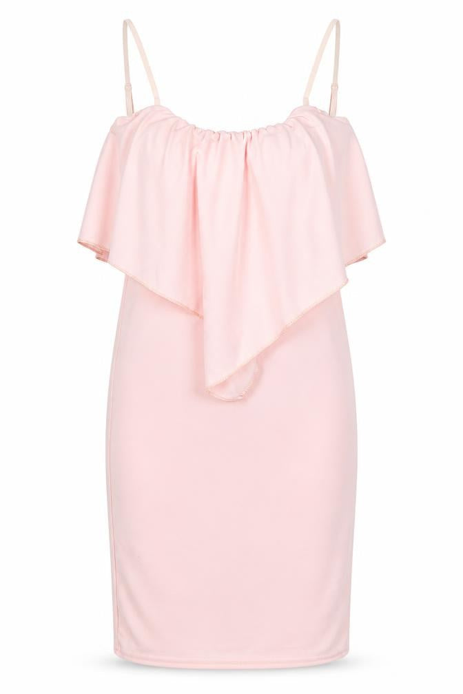 Preworn Womens Pink  Polyester Bodycon  Size 8  Square Neck Pullover