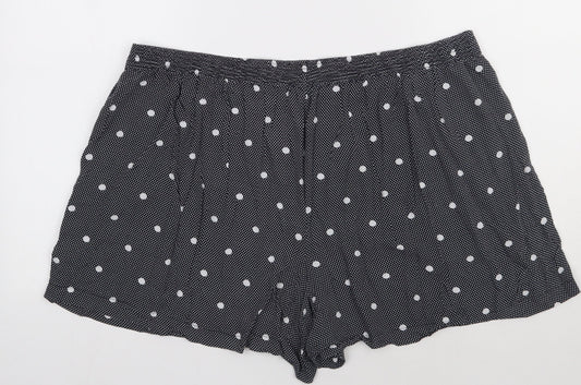 matalab Womens Blue Polka Dot Viscose Sweat Shorts Size 20 L3 in Regular