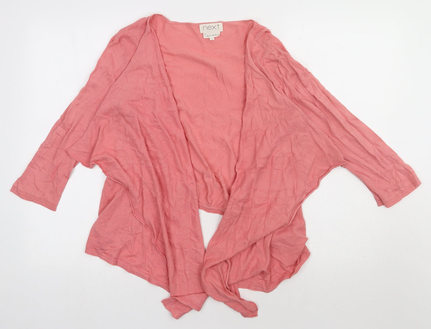 NEXT Womens Pink V-Neck  Cotton Cardigan Jumper Size 10