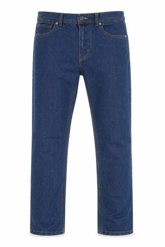 Denim & Co. Mens Blue  Cotton Straight Jeans Size 30 in L29 in Regular Button