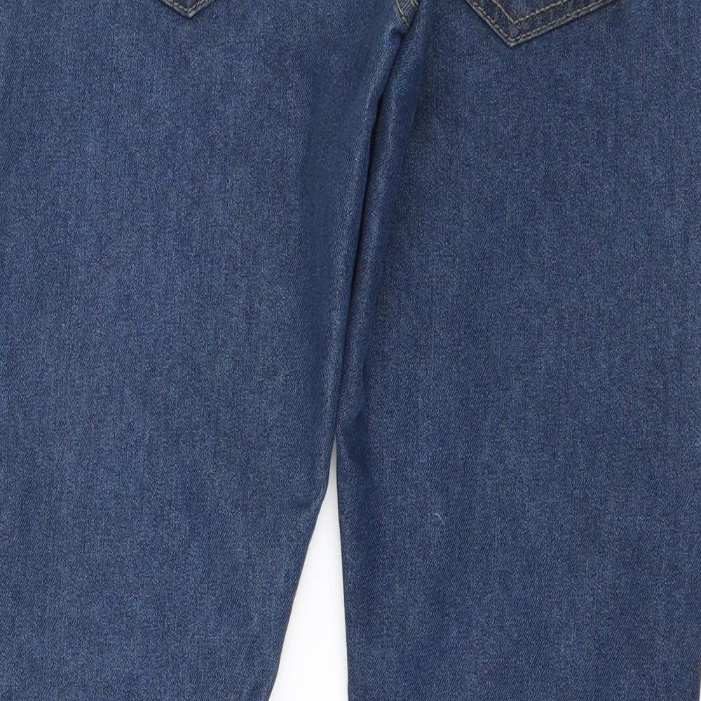 Denim & Co. Mens Blue  Cotton Straight Jeans Size 30 in L29 in Regular Button