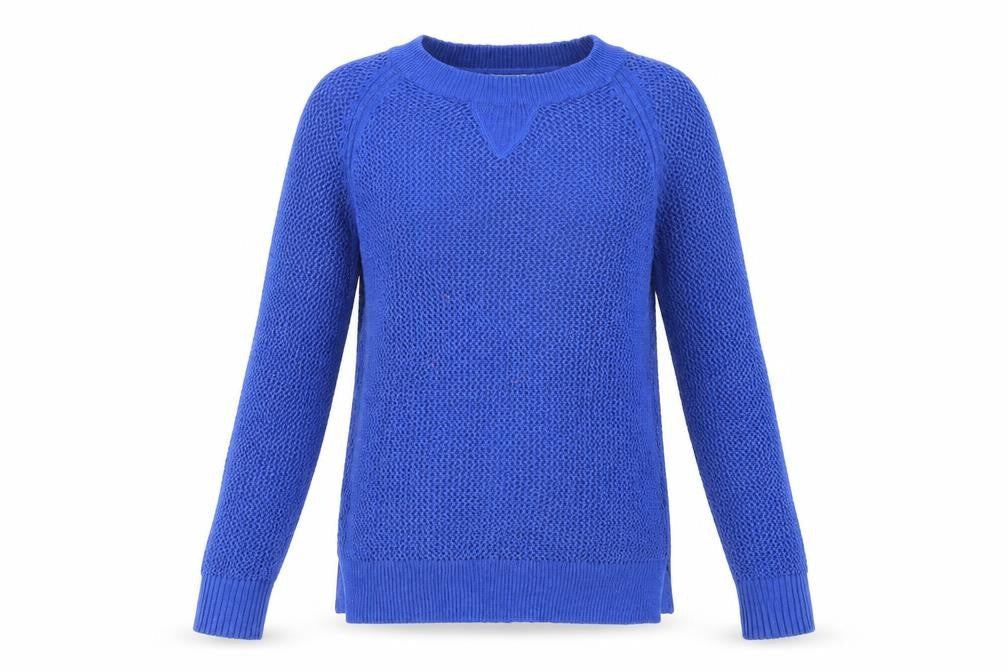 Papaya Womens Blue Crew Neck  Acrylic Pullover Jumper Size 12