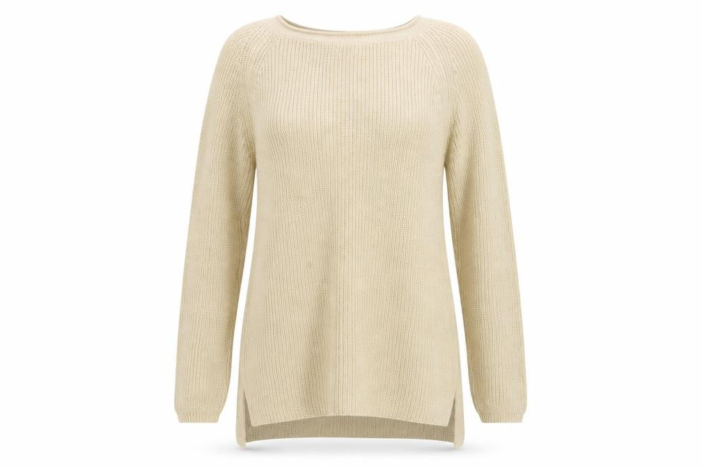 NEXT Womens Beige Crew Neck  Cotton Pullover Jumper Size 10