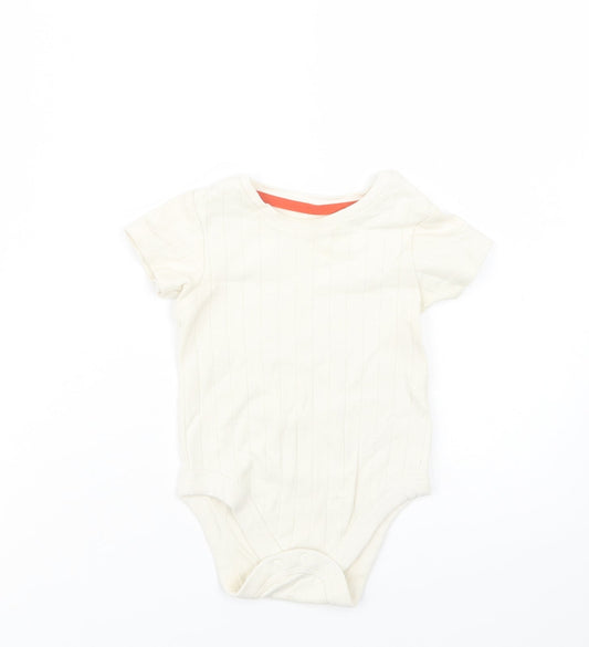 M&S Baby Ivory  Cotton Romper One-Piece Size 12-18 Months  Snap