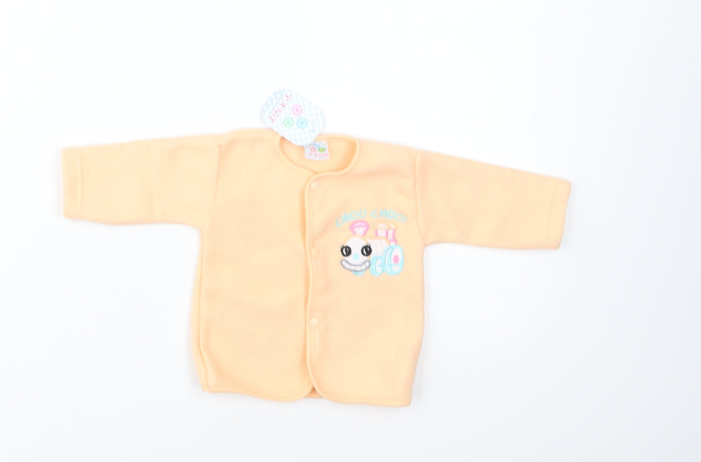 Pansy Baby Orange   Basic Jacket Jacket Size 0-3 Months   Snap