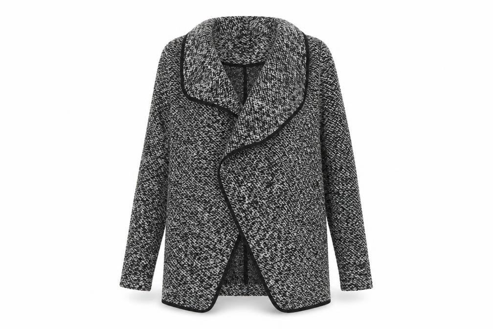 New Look Womens Grey V-Neck  Polyester Cardigan Jumper Size 8