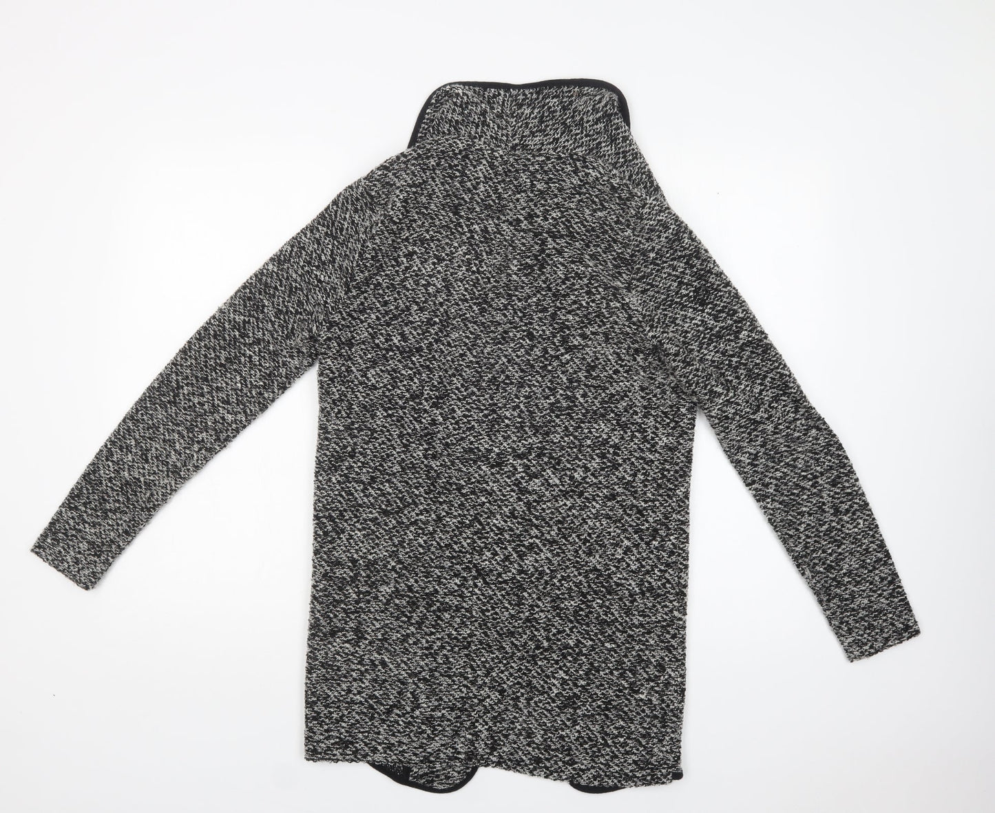 New Look Womens Grey V-Neck  Polyester Cardigan Jumper Size 8