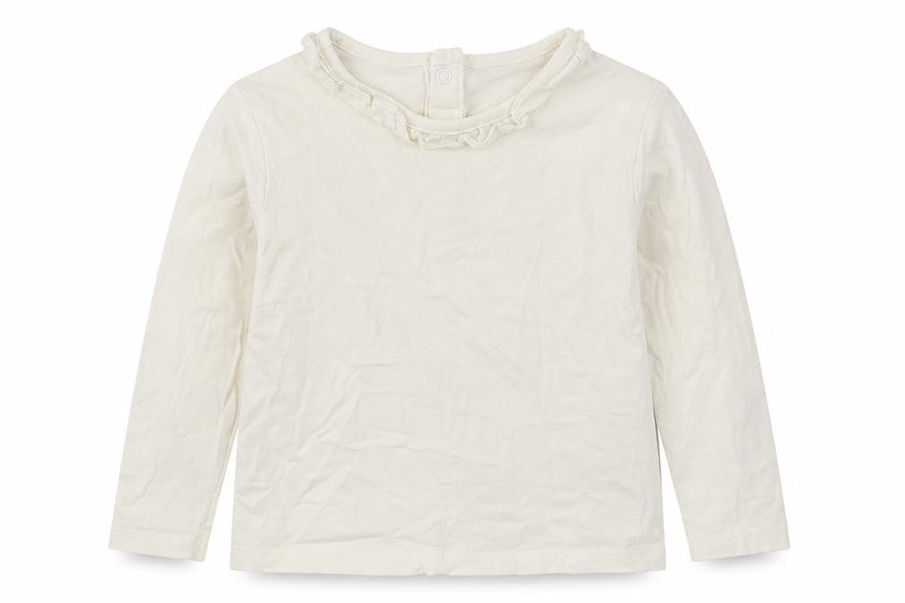Marks & Spencer Girls White  Cotton Basic T-Shirt Size 18-24 Months Round Neck Pullover