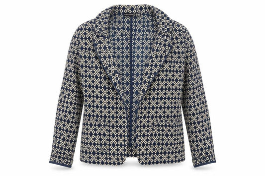 Atmosphere Womens Blue Geometric  Jacket  Size 8
