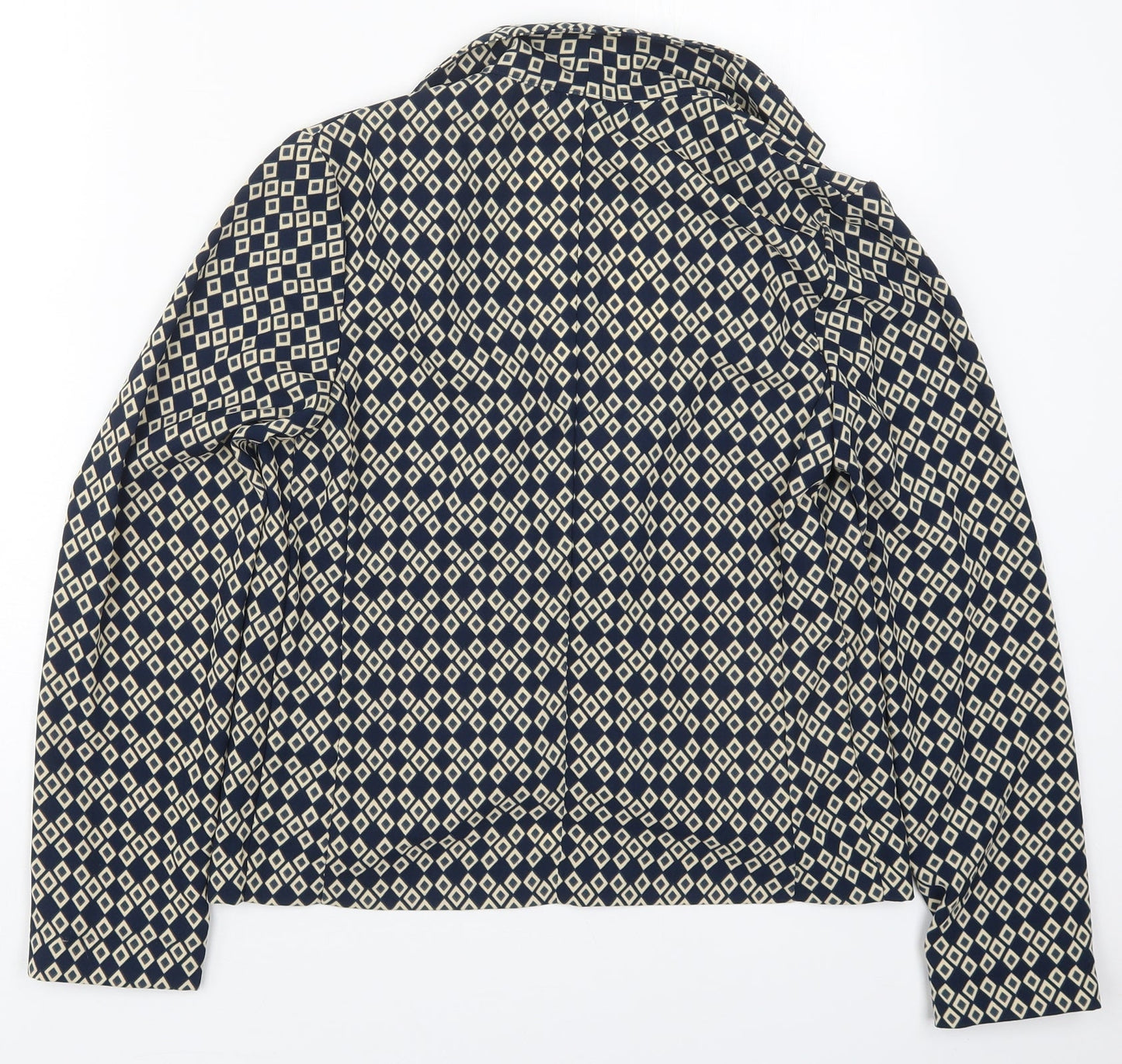 Atmosphere Womens Blue Geometric  Jacket  Size 8
