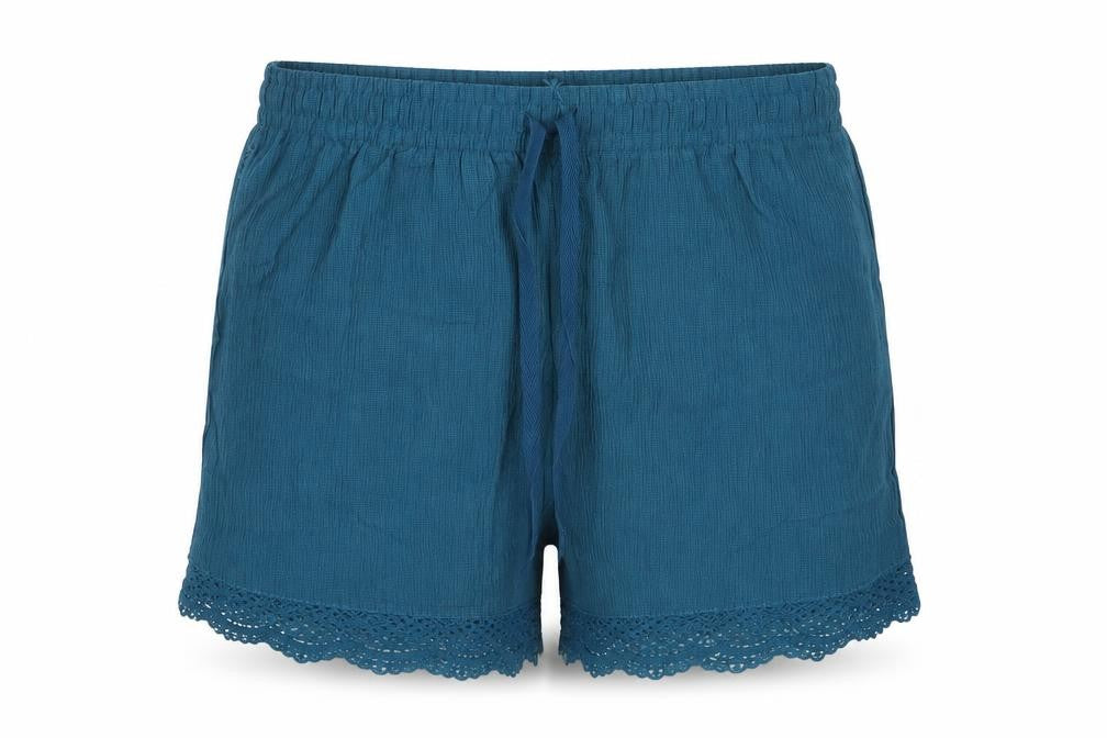 Preworn Womens Blue  Polyester Mom Shorts Size 30 in L3 in Regular Drawstring