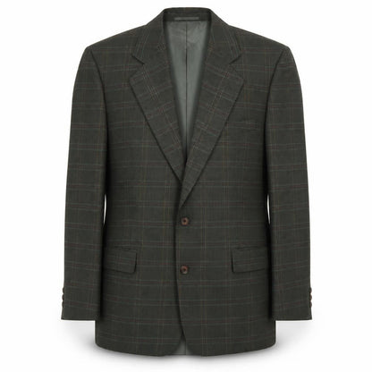 Berkertex Mens Green Plaid Polyester Jacket Blazer Size 42
