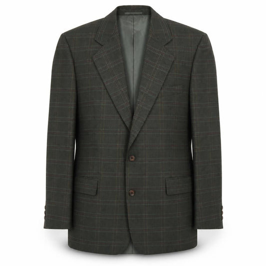 Berkertex Mens Green Plaid Polyester Jacket Blazer Size 42