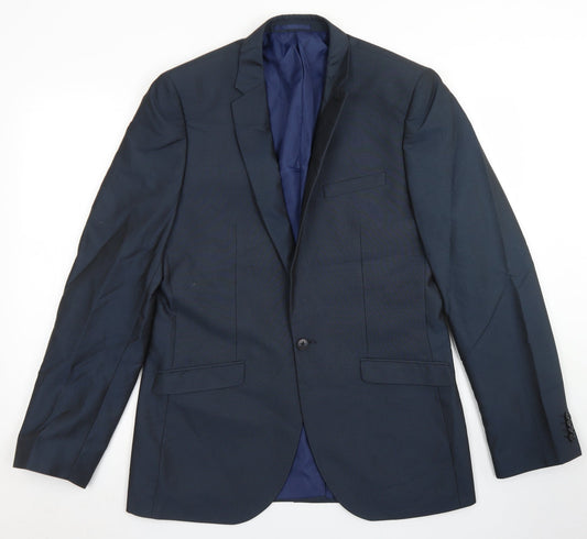 Taylor & Wright Mens Blue  Polyester Jacket Blazer Size 40
