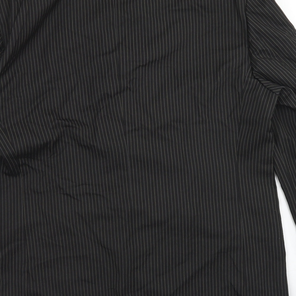 Wilson Mens Black Striped Polyester Jacket Blazer Size 42