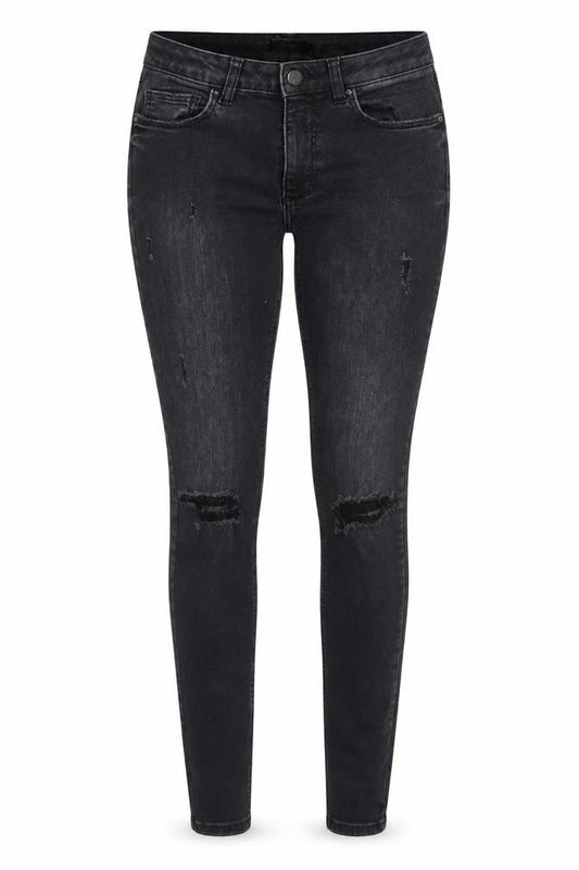 Denim Co Womens Black  Cotton Skinny Jeans Size 6 L27 in Regular Button