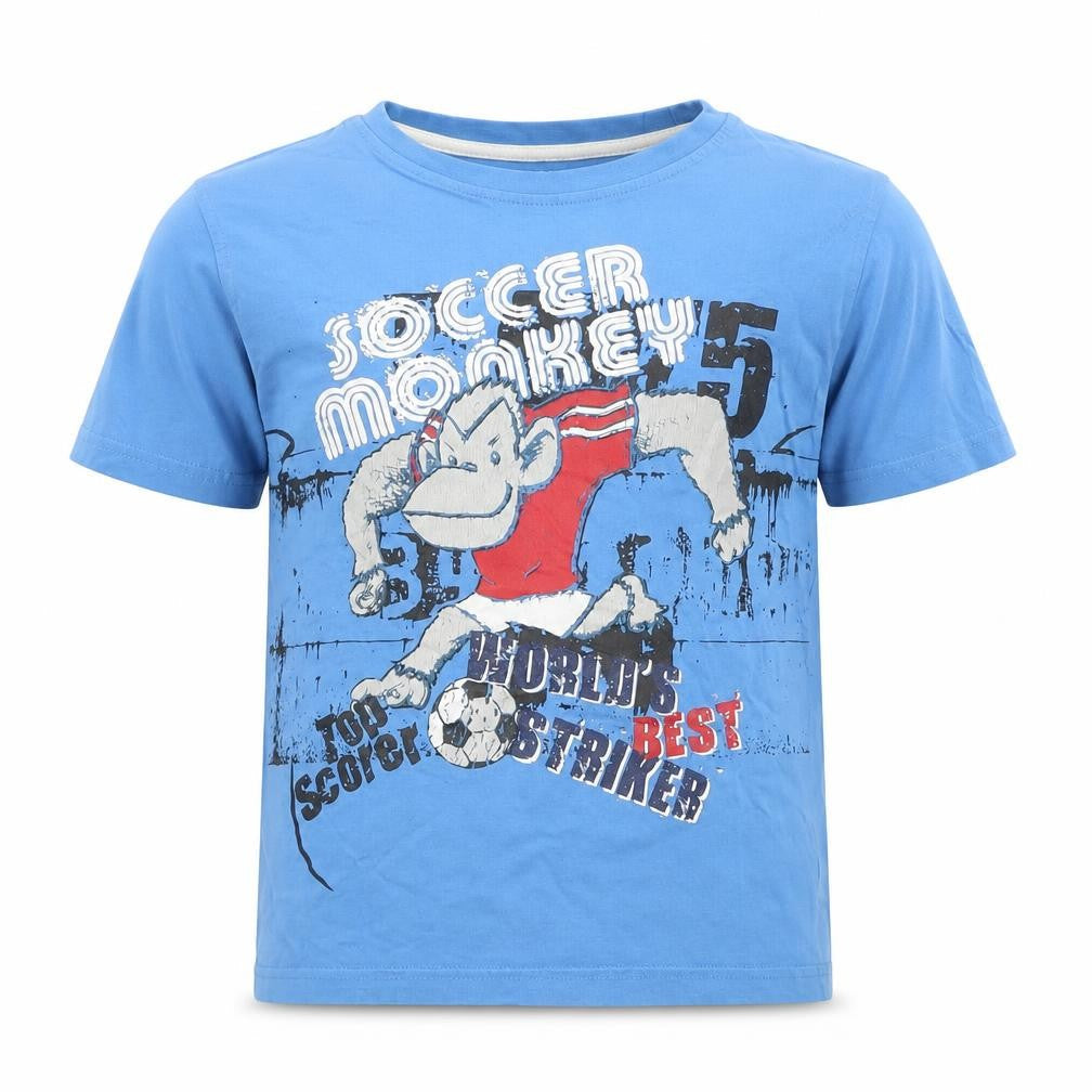 Cherokee Boys Blue  Cotton Basic T-Shirt Size 7-8 Years Crew Neck