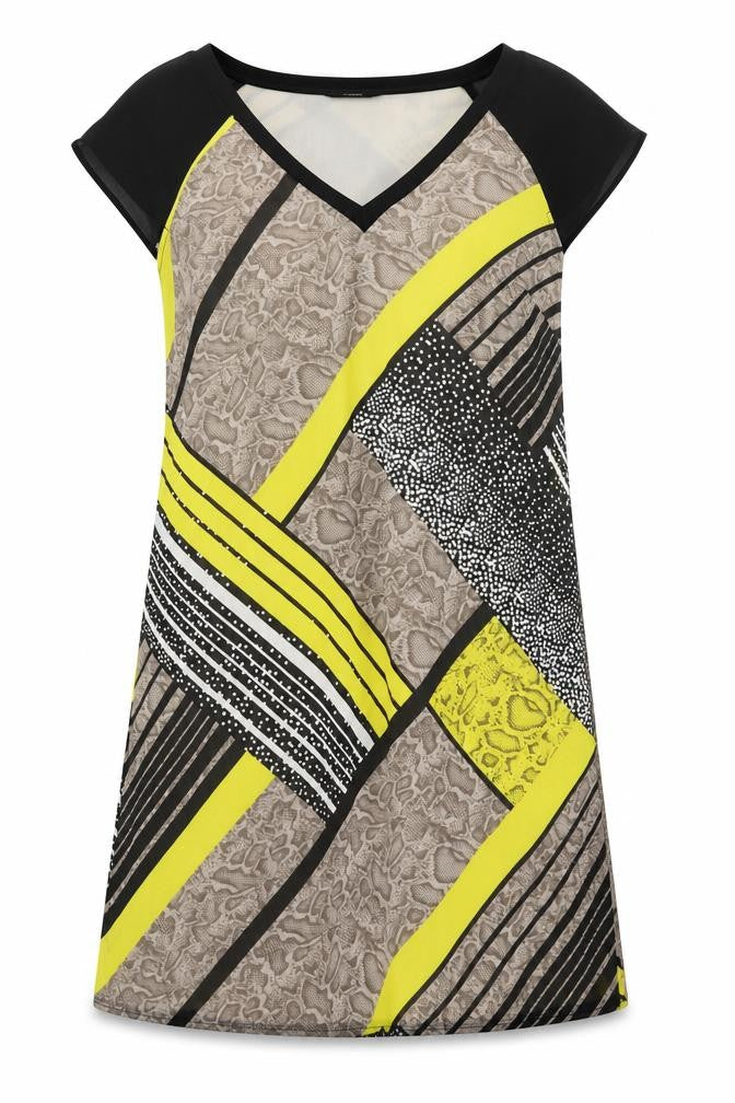George Womens Brown Animal Print Polyester A-Line  Size 12  V-Neck