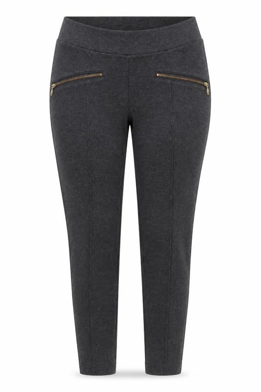 Papaya Womens Grey  Viscose Carrot Trousers Size 10 L24 in Regular