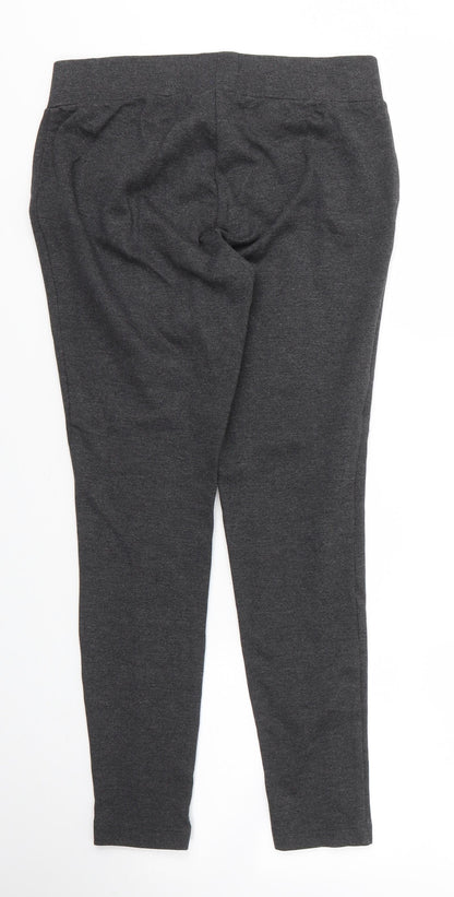 Papaya Womens Grey  Viscose Carrot Trousers Size 10 L24 in Regular
