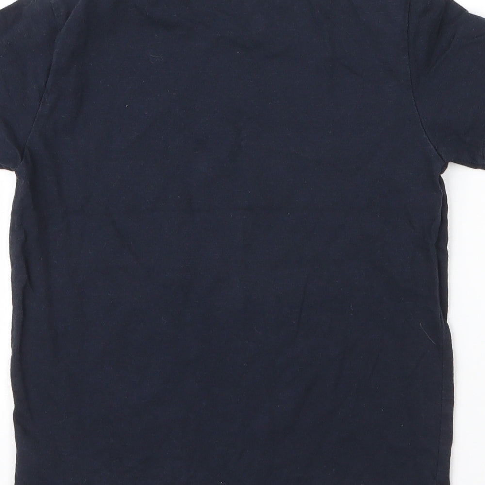 NEXT Girls Blue  Cotton Basic T-Shirt Size 4 Years Round Neck