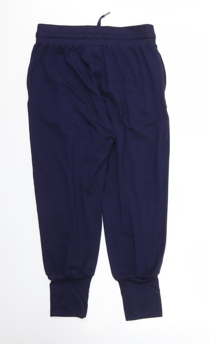 Next Womens Blue  Polyester Sweatpants Trousers Size 10 L23 in Regular Drawstring