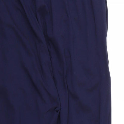 Next Womens Blue  Polyester Sweatpants Trousers Size 10 L23 in Regular Drawstring