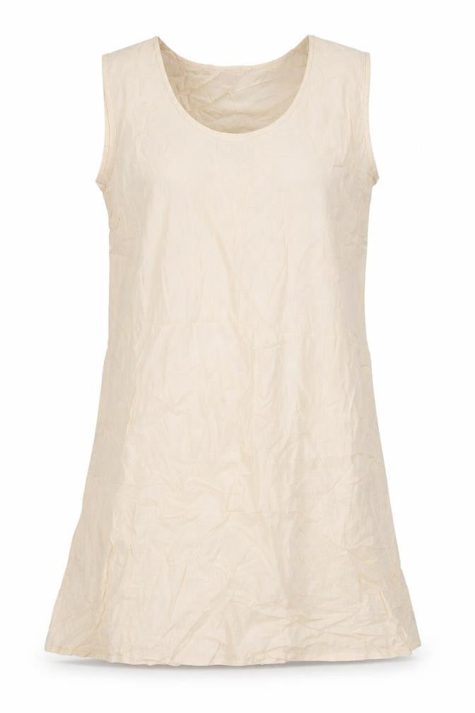 Working Woman Womens Beige  Cotton Shift  Size 12  V-Neck