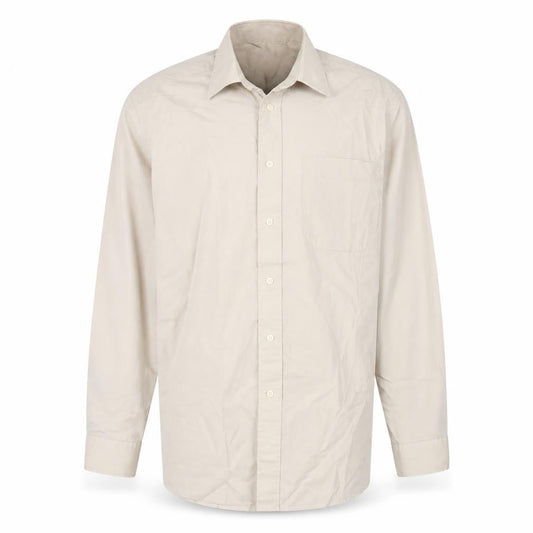 Debenhams Mens Beige  Cotton  Button-Up Size 15 Collared Button