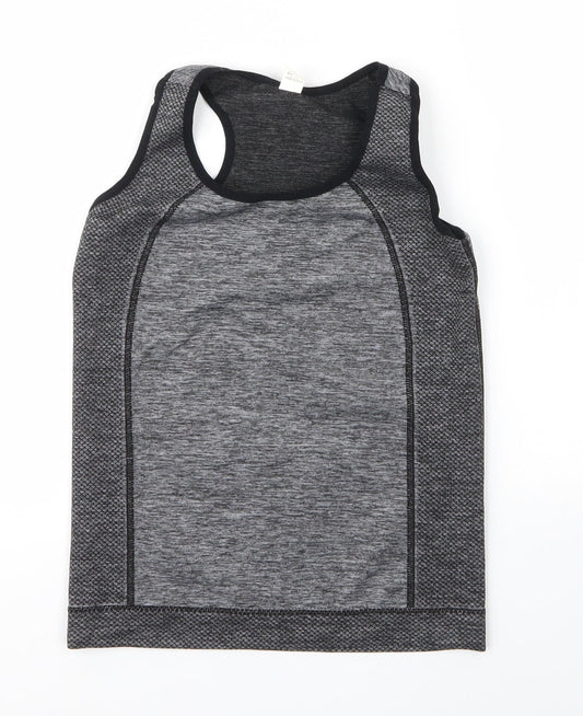 Preworn Womens Grey  Polyester Basic Tank Size S Round Neck