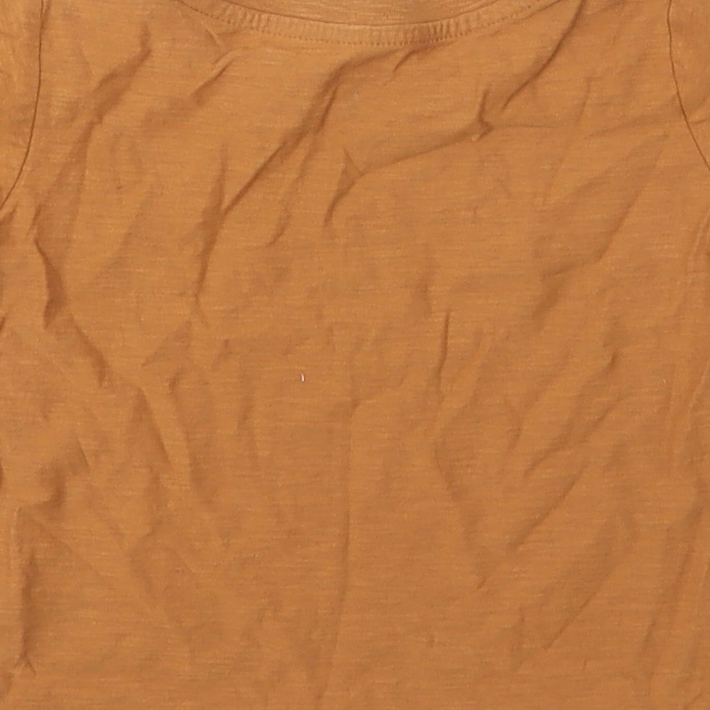 Matalan Boys Beige  Cotton Basic T-Shirt Size 12 Months Round Neck