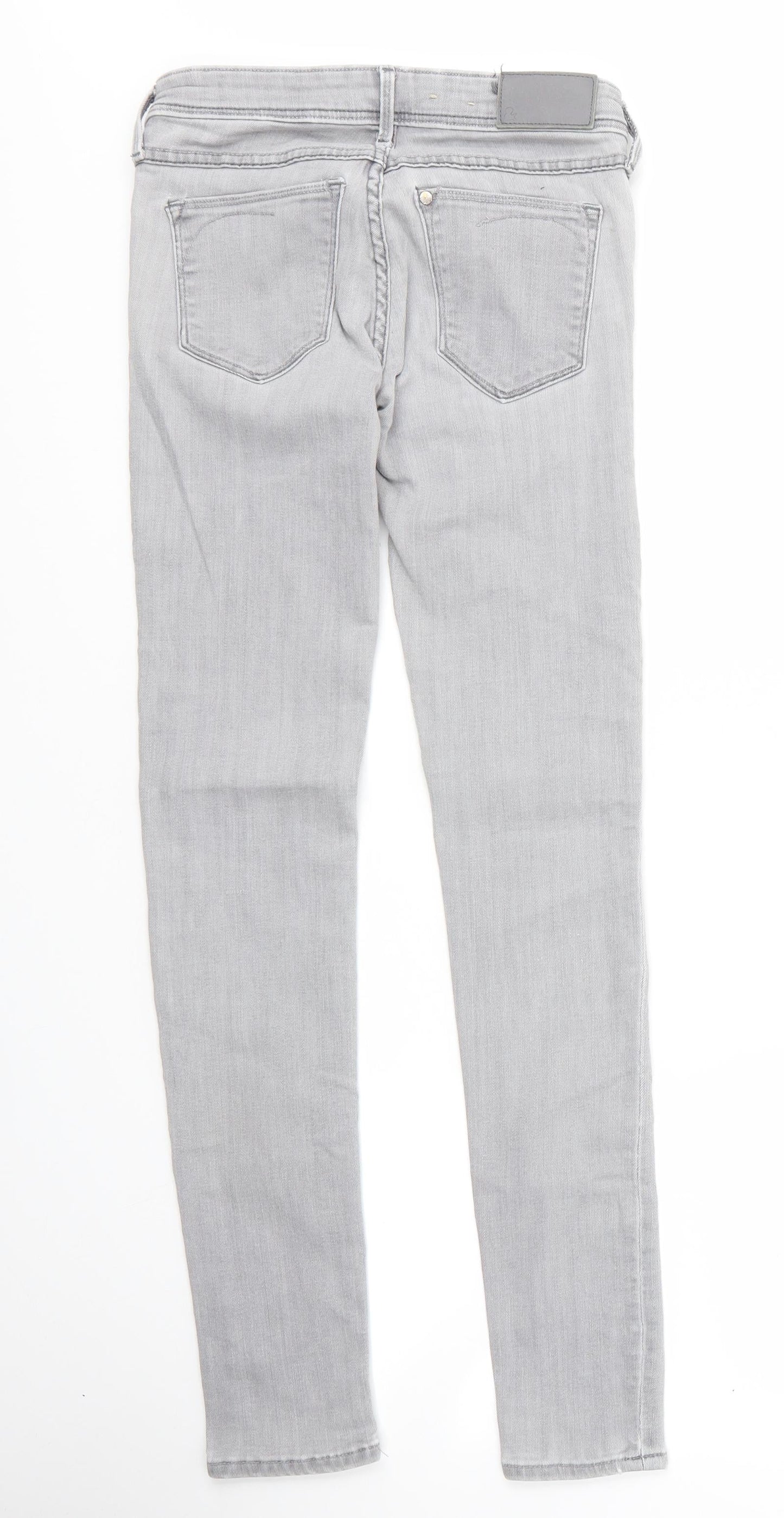 H&M Womens Grey   Skinny Jeans Size 26 L31 in  Zip
