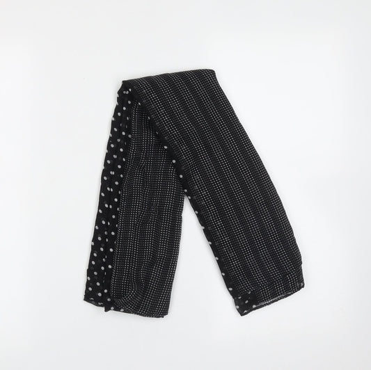 Preworn Womens Black Polka Dot Polyester  Scarf