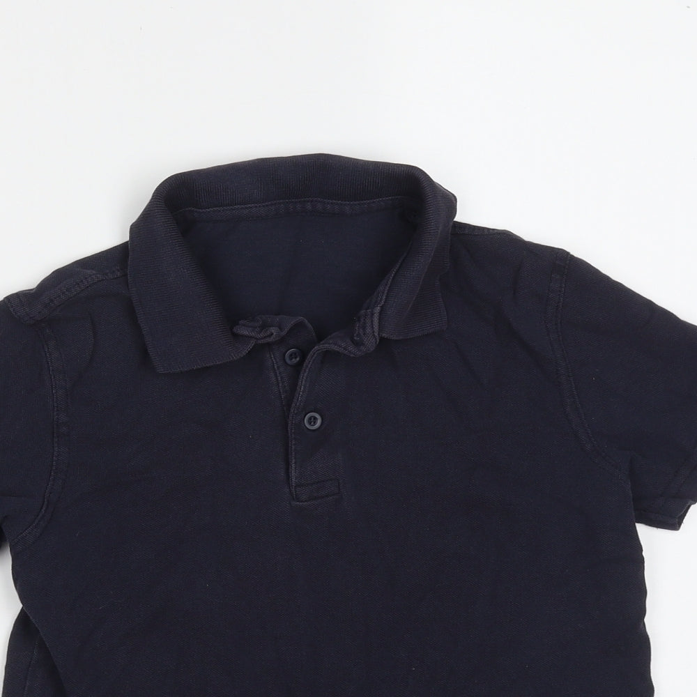 George Boys Blue  Cotton Basic Polo Size 8-9 Years Collared