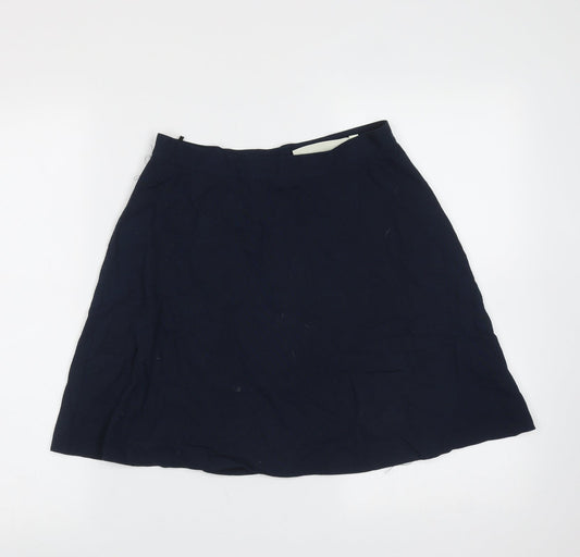 Georgie Womens Blue  Polyester Skater Skirt Size 14   Zip