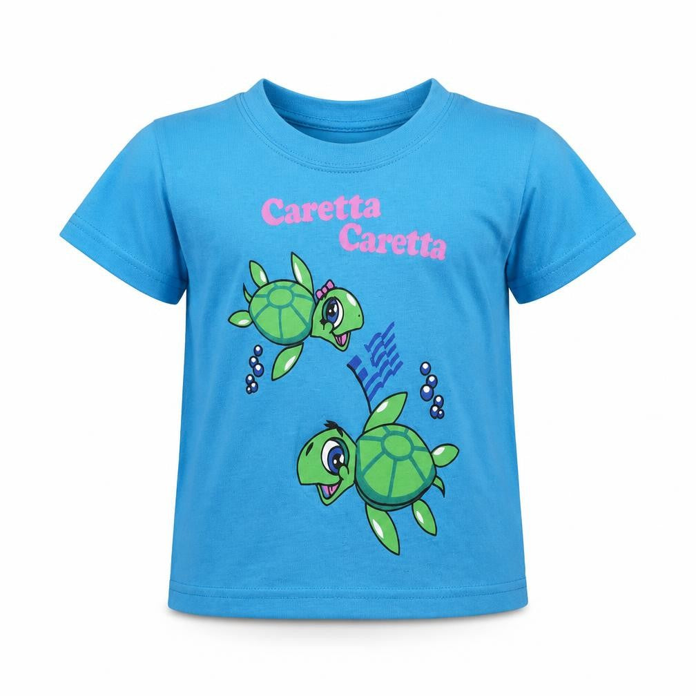 Preworn Boys Blue  Cotton Basic T-Shirt Size S Round Neck  - turtle