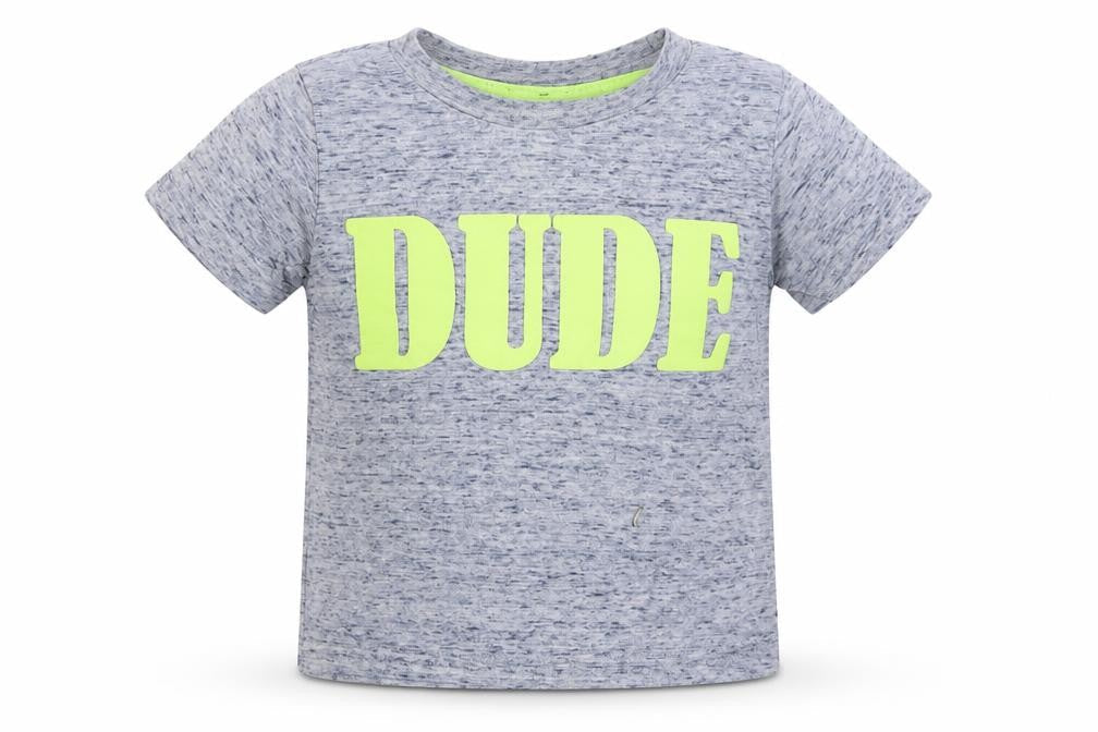 Mini Rebel Boys Blue  Polyester Basic T-Shirt Size 12-18 Months Round Neck  - dude