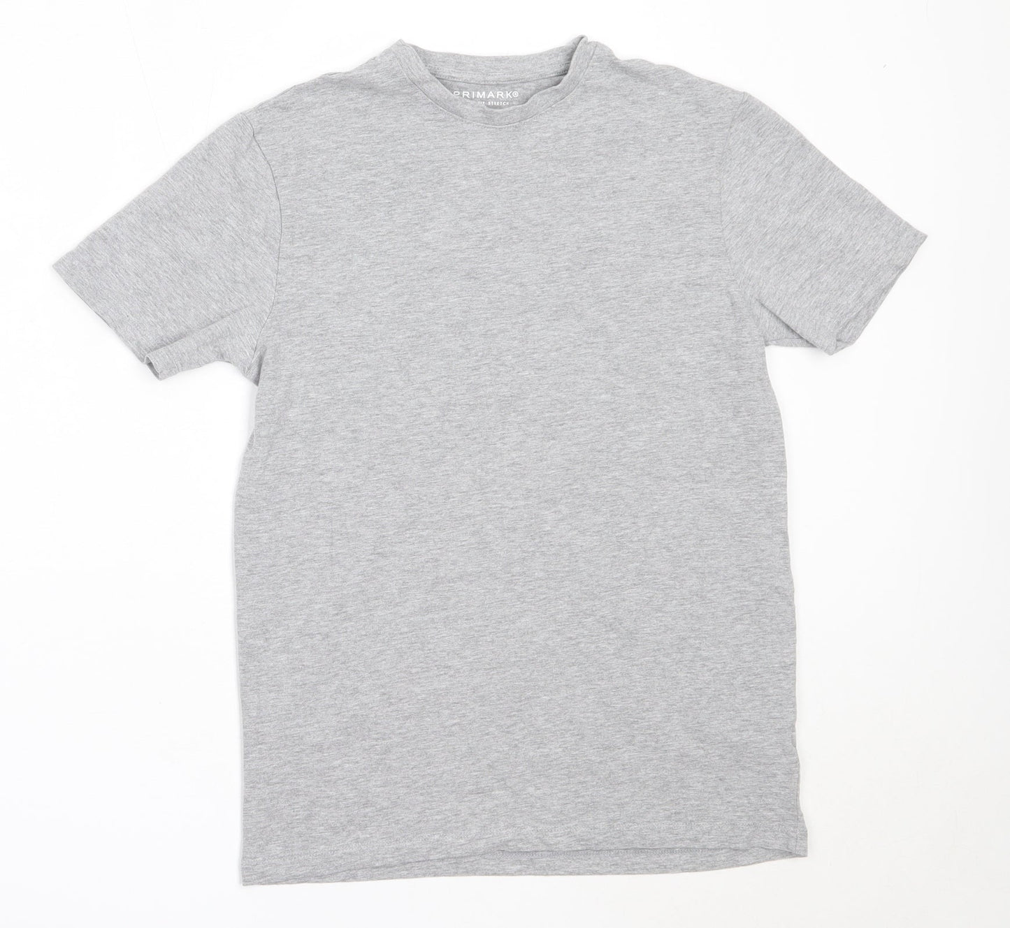 Primark Womens Grey  Cotton Basic T-Shirt Size XS Round Neck
