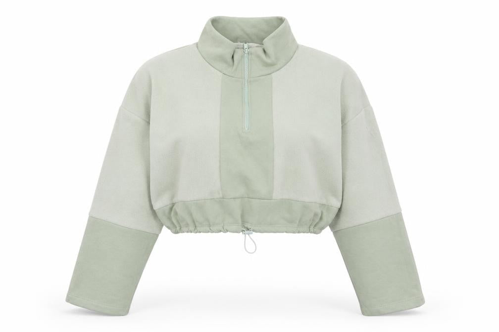 Topshop Womens Green  Polyester Pullover Sweatshirt Size L