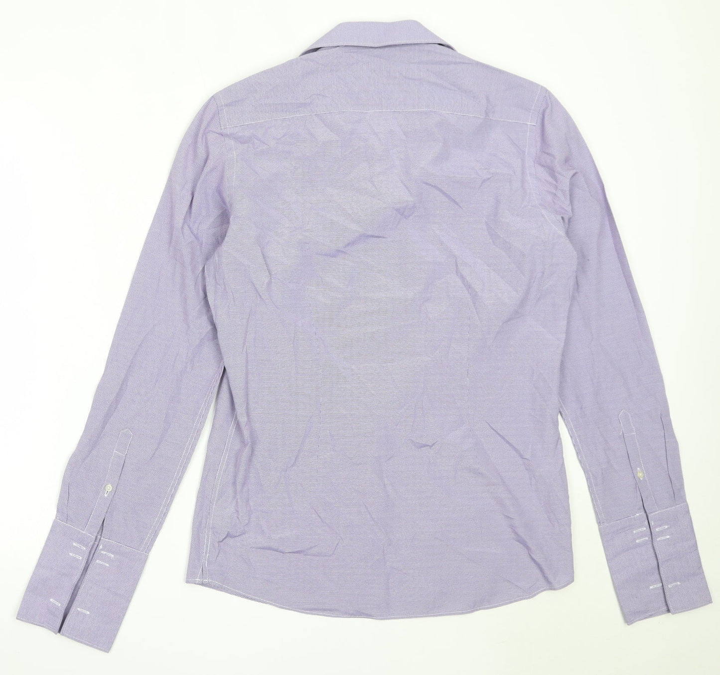NEXT Mens Blue  Polyester  Button-Up Size 15.5 Collared