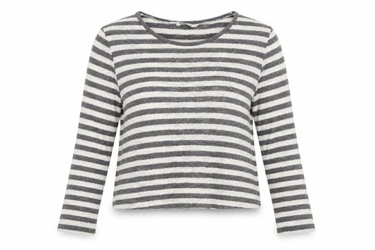 Tu Womens Multicoloured Round Neck Striped Cotton Pullover Jumper Size 14