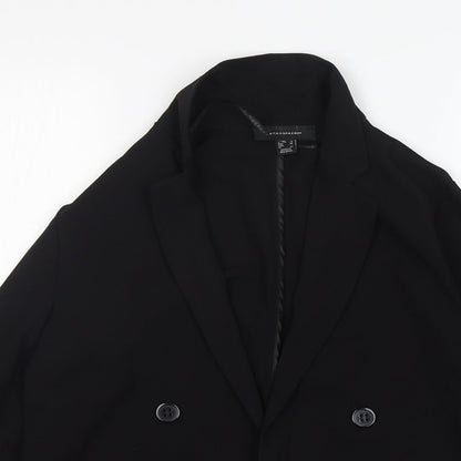 Atmosphere Womens Black  Polyester Jacket Blazer Size 8