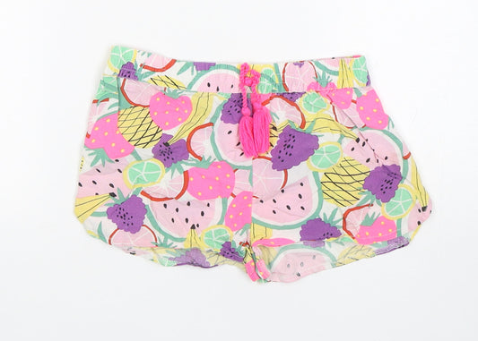 TU Girls Multicoloured Floral Viscose Sweat Shorts Size 8 Years  Regular