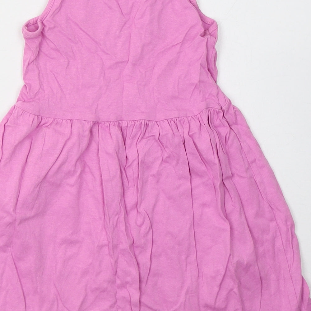 H&M Girls Purple  Cotton A-Line  Size 3-4 Years  Crew Neck Pullover