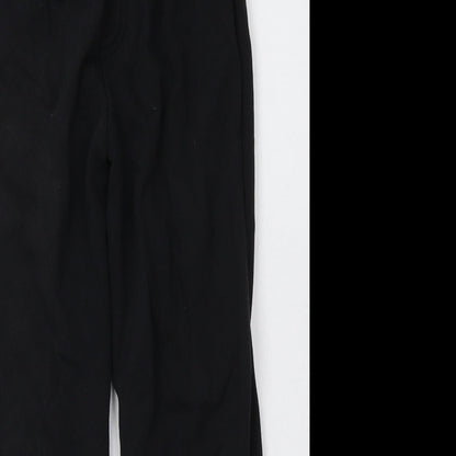 TU Girls Black  Cotton Jogger Trousers Size 9 Months  Regular Tie - School Wear