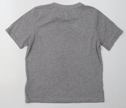 Preloved Primark Womens Grey  Cotton Basic T-Shirt Size 10 Crew Neck - promises - Back