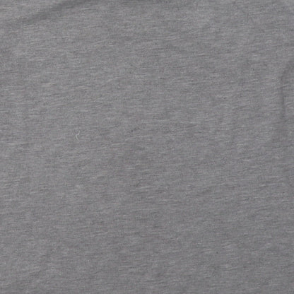 Preloved Primark Womens Grey  Cotton Basic T-Shirt Size 10 Crew Neck - promises - Label