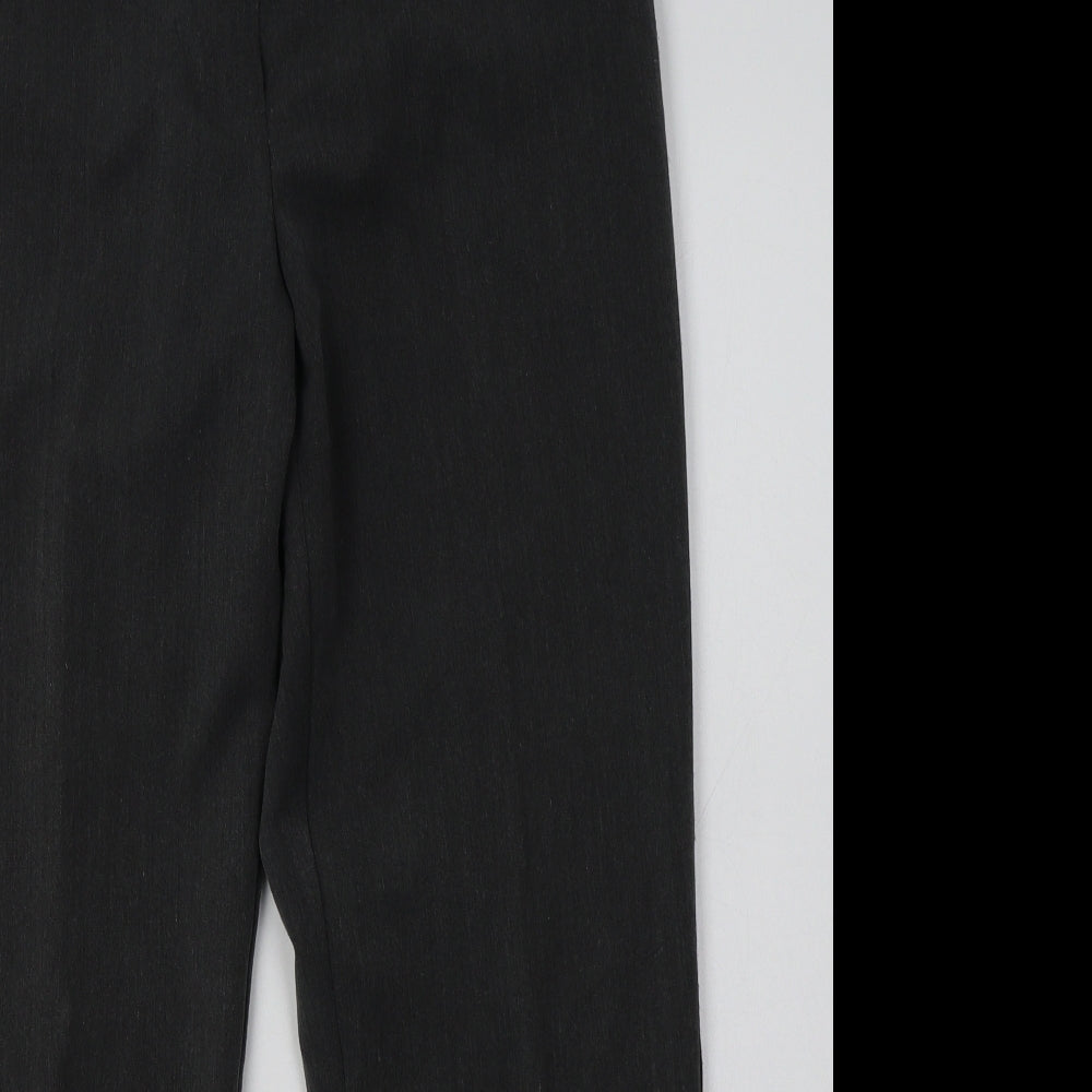 BHS Womens Grey  Polyester Trousers  Size 12 L30 in Regular Hook & Eye