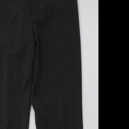 BHS Womens Grey  Polyester Trousers  Size 12 L30 in Regular Hook & Eye