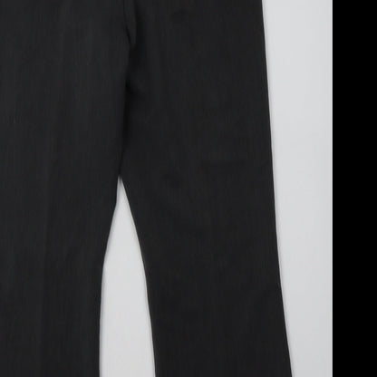 BHS Womens Grey  Polyester Trousers  Size 12 L30 in Regular Hook & Eye